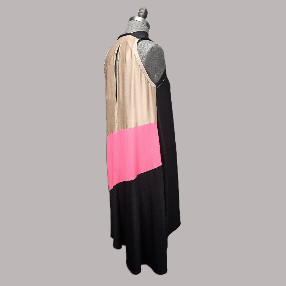 Marie Saint Pierre Sleeveless Dress with Colorblocked Back